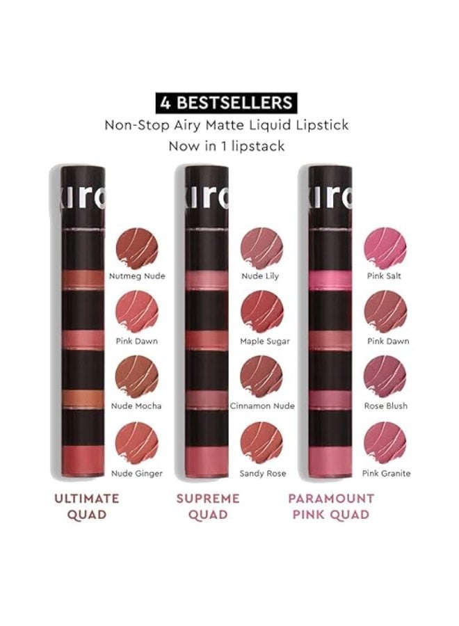 كيرو أحمر شفاه سائل مطفي خفيف الوزن من كيرو فور بلاي نون ستوب - باراماونت بينك، 6 مل | 4 درجات من أحمر الشفاه الوردي | يدوم طويلاً، مقاوم للتلطخ، مرطب، خفيف الوزن | غني بزيت الأفوكادو والمشمش - Image 2